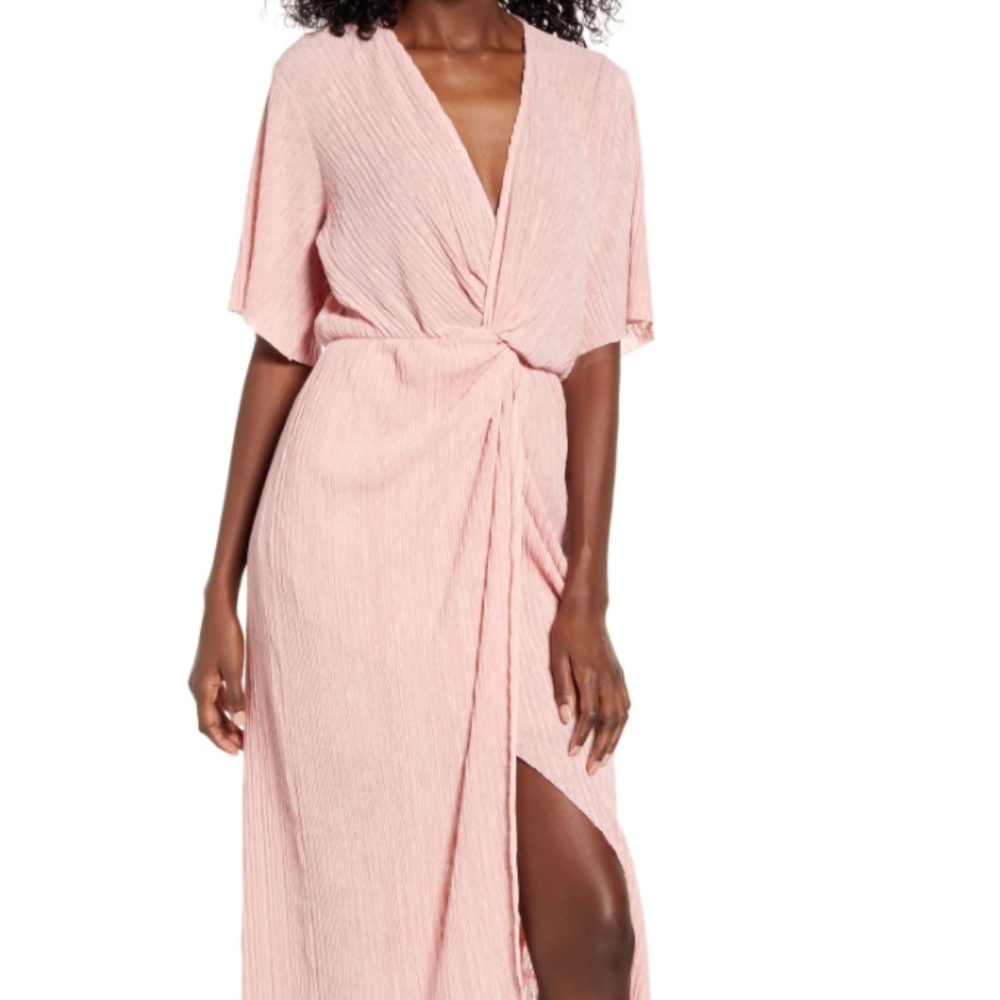 NEVER WORN NORDSTROM  Dolman Plissé Midi Dress